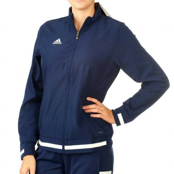 Adidas Team 19 Woven Jacket Royal Blue White Youth Size 11/12 Track Coat NEW - Picture 1 of 12